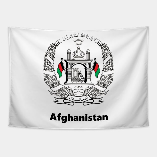 National Emblem of Afghanistan Tapestry by Flags of the World