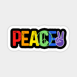 Peace Gay Flag Rainbow Colors LGBT Pride Month Shirt Magnet