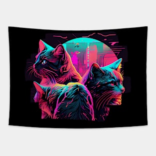 Cyber Cat Tapestry