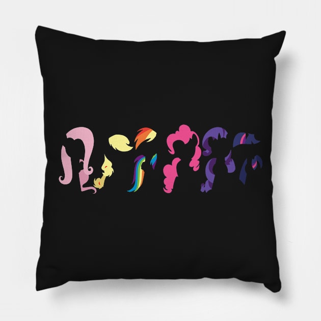 The Mane Six Pillow by escaramaridesigns