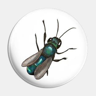 Blue Orchard Bee Pin