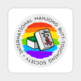 International Mahjong Butt Touching Society Magnet
