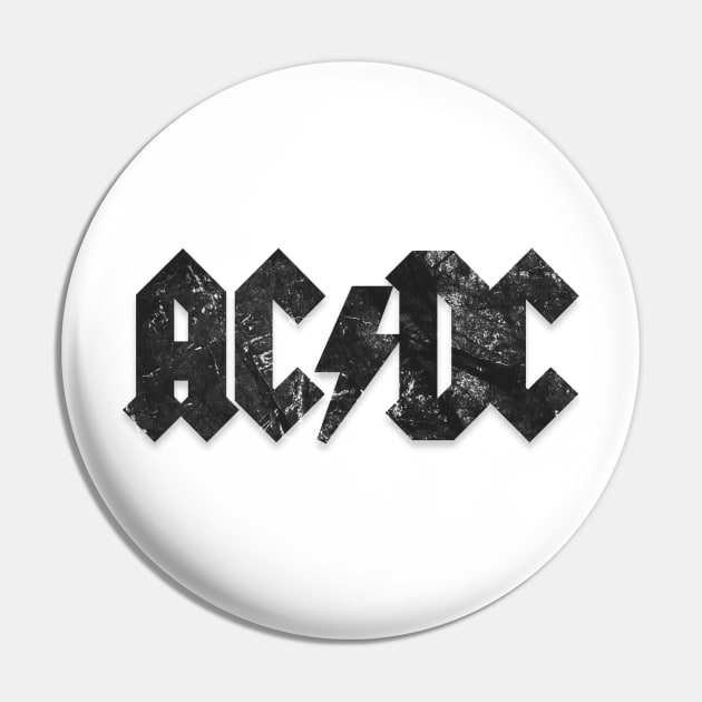 AC DC Vintage Distressed Pin by TheRelaxedWolf