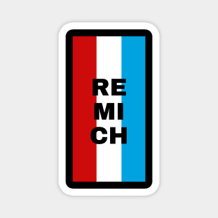 Remich City in Luxembourg Flag Vertical Magnet