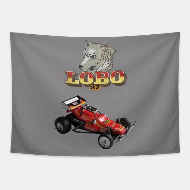 LOBO Vintage RC Frame Buggy 80s Sears Nikko Toys Tapestry by Nostalgia-RC