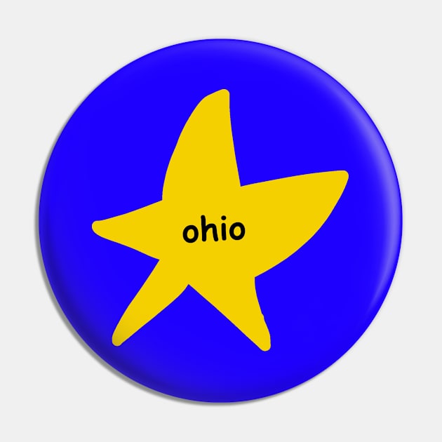 Ohio gold star Pin by Hydroxyl Design