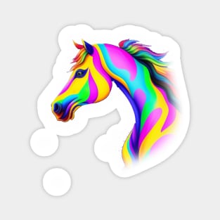 Pop Art Paint Horse Magnet