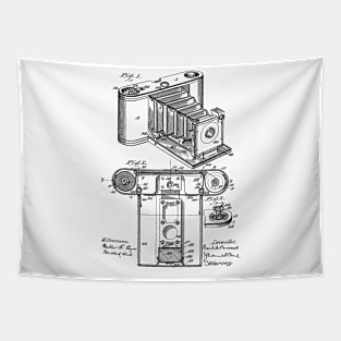 Photographic Camera Vintage Patent Hand Drawing Tapestry