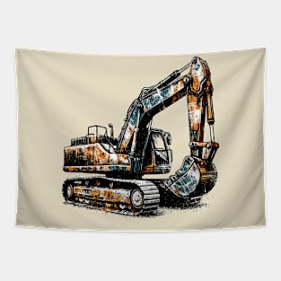 Excavator Tapestry