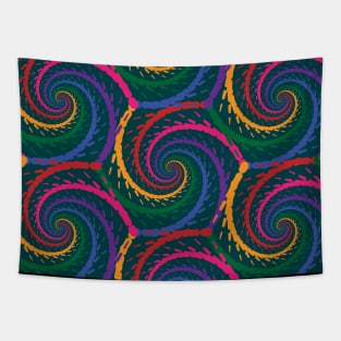 Abstract Color Swirl Tapestry