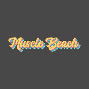 Muscle Beach Retro Script T-Shirt