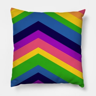 Colourful Rainbow Chevrons Pillow