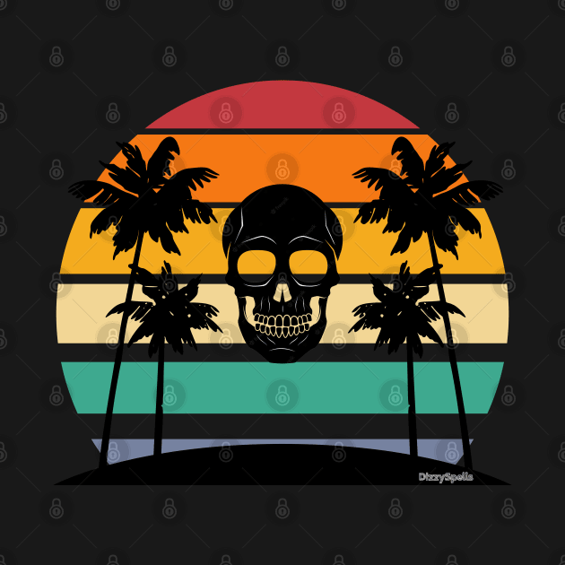 Skull in Paradise by DizzySpells Designs