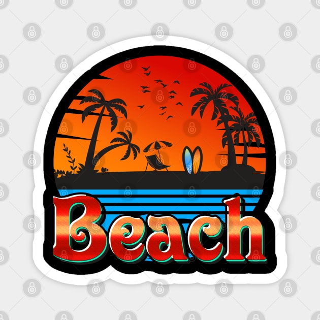 Beach lover Magnet by Tonibhardwaj