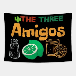 Three Amigos Mexican Drinking Cute Cinco De Mayo Fiesta Tequila Tapestry