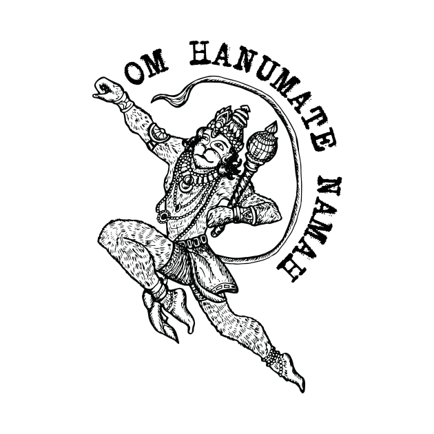 Om Hanumate Namah by BhaktiCloudsApparel