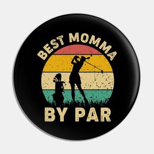 Vintage Best Momma By Par Funny Golfing Golf Player Gift Pin