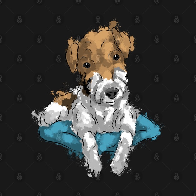 Cute wire fox terrier by Antiope