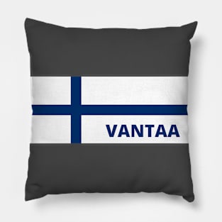 Vantaa City in Finnish Flag Pillow