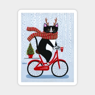 Christmas Bicycle Ride Magnet