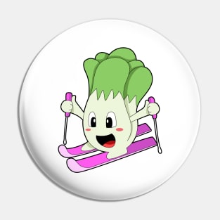 Lettuce as Skier with Ski Pin