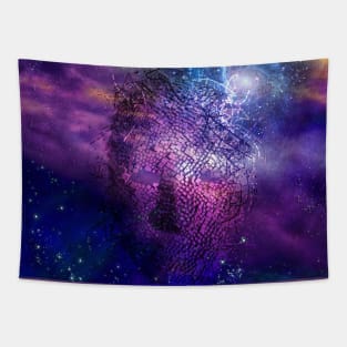 Mask in space Tapestry