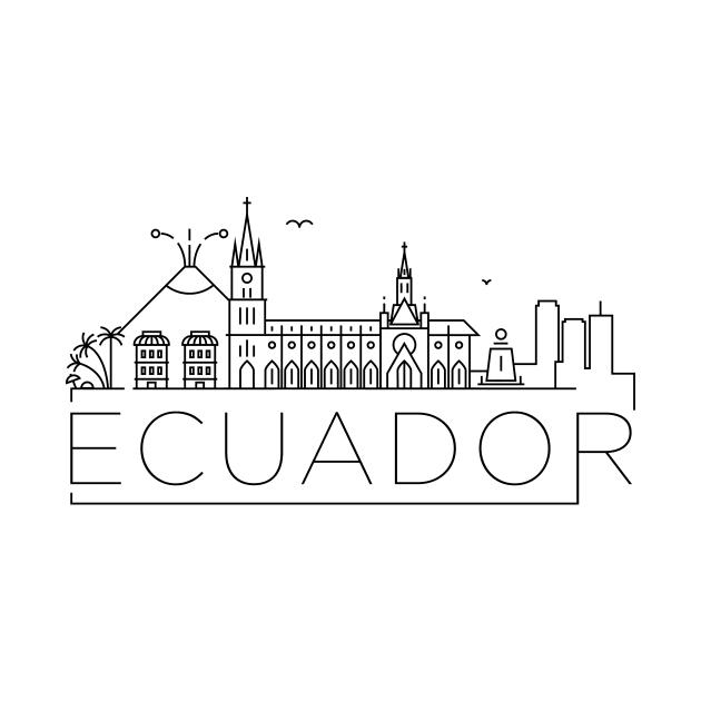 Ecuador Minimal Skyline by kursatunsal