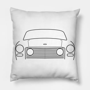 Bristol 408 1960s classic British sport saloon car black outline graphic Pillow