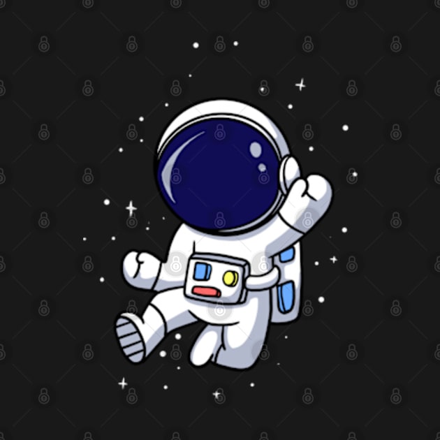 Astronaut Floating In Space by BlockersPixel