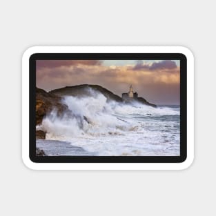 Storm Ophelia at Mumbles Lighthouse Magnet