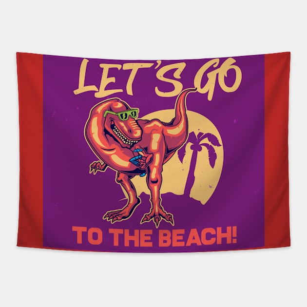 Let's Go To The Beach Tapestry by Mako Design 