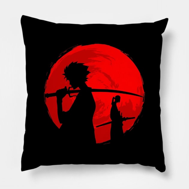 SAMURAI CHAMPLOO Pillow by susanbakerr