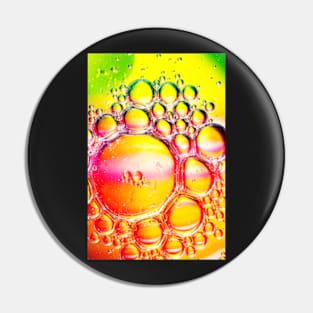 Orange Yellow and Green Oil and Water Pin