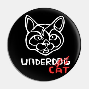 Funny Cat Joke, Undercat Vs Underdog Pin