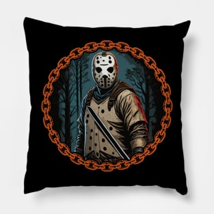 Circle Chain Serial Killer Halloween Pillow