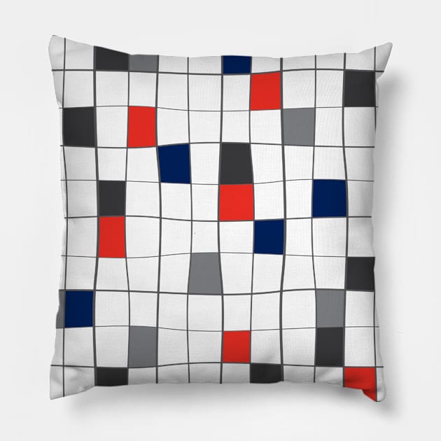 Lines and Squares Pillow by amyvanmeter