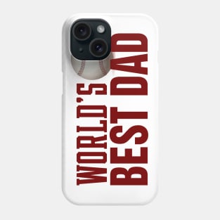 Simple World's Best Dad Typography Baseball Phone Case