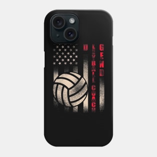 Dad Volleyball Coach Flag Fathers Day Phone Case