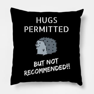 Hugs Permitted... But Not Recommended!! Pillow