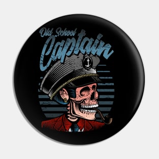 Old School Captain Skull Pin