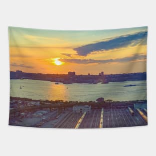 Sunset, Hudson Yards, Manhattan, New York City Tapestry