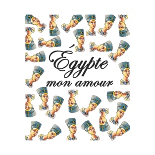 Egypt/ Egypte mon amour- nefertiti pattern T-Shirt