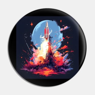 Launching Rocket Pin