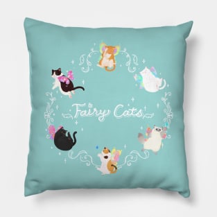 Circle of Fairy Cats Pillow