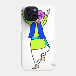 Bhangra Dancer green Phone Case