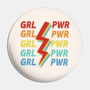 Girl Power Rainbow Pin