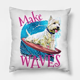 WAVES Westie Pillow