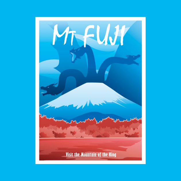 Mt. Fuji Travel Poster by KCDragons