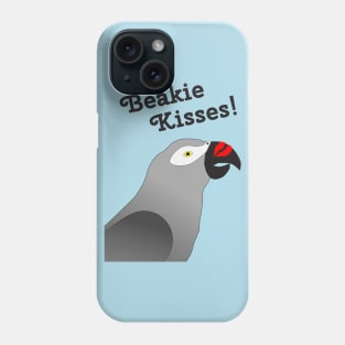 Beakie Kisses African Grey Parrot Phone Case