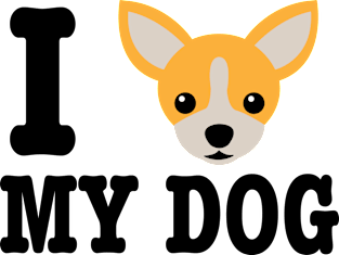 I Love My Dog - Dog Lover Dogs Magnet